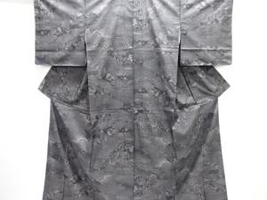 未使用品　時代人物模様織り出し本場泥大島紬着物(9マルキ)